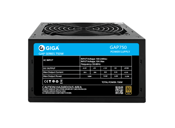 Giga GAP750 80 Plus Power Supply